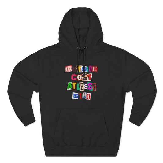 Three-Panel Fleece Hoodie